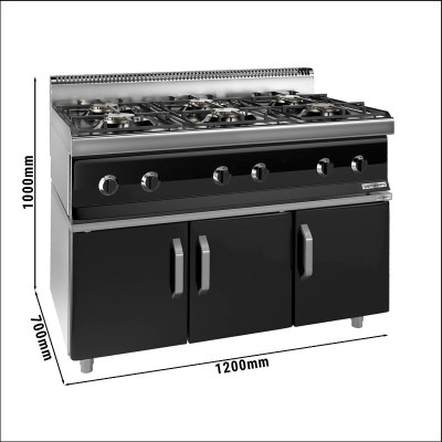 Плита газова з 6 конфорками GGM Gastro GHK173M#GK126T
