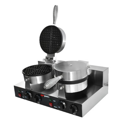 Подвійна вафельниця (форма: коло) GGM Gastro WDJ180
