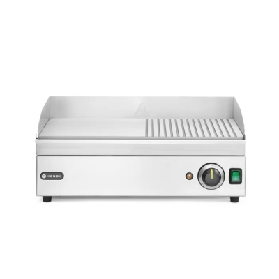 Поверхность для жарки-гриль - 1/2 - гладкая, 1/2 - рифленая - Kitchen Line, 20-240В/2400Вт, 527х404х(В)233мм 154946 Hendi Stainless steel