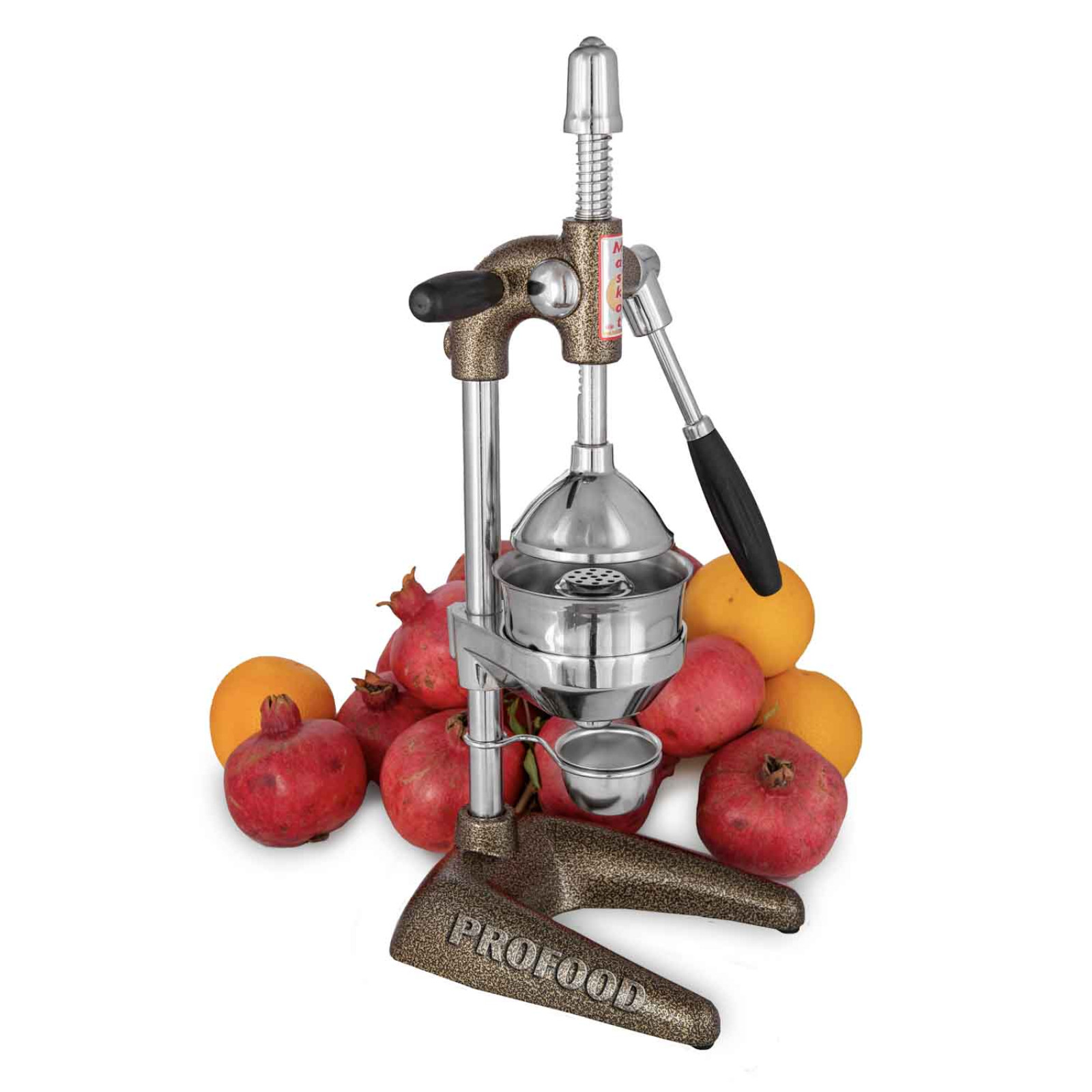 Прес для цитрусових та гранат з ручкою Maskot Destek PCA2-P2 Altin 6.3kg чорне золото колір рейковий тип 8694510340026