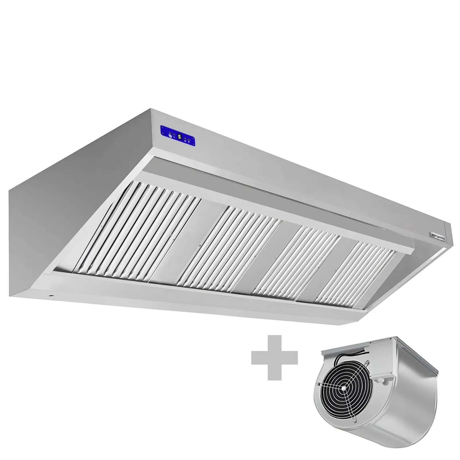 Вытяжной пристенный зонт с вентилятором GGM-Gastro WLS227M