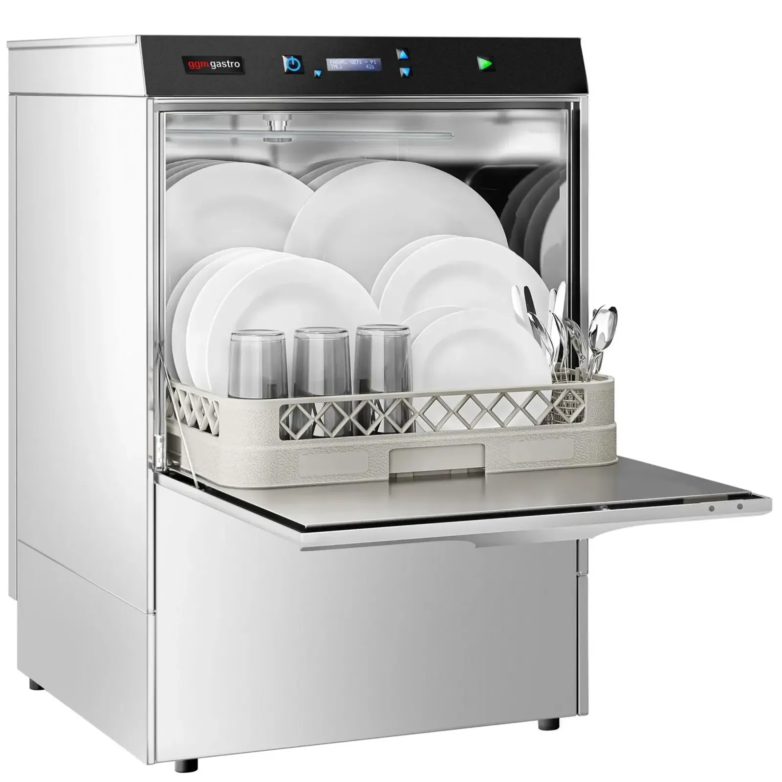 Професійна посудомийна машина з подвійними стінками GGM-Gastro GS340P-EK