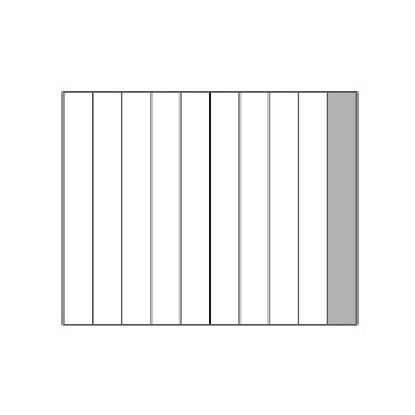 Решетка Waico 10 делений 50x400