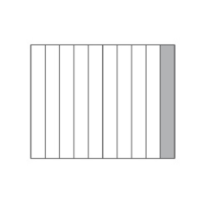Решетка Waico 10 делений 50x400