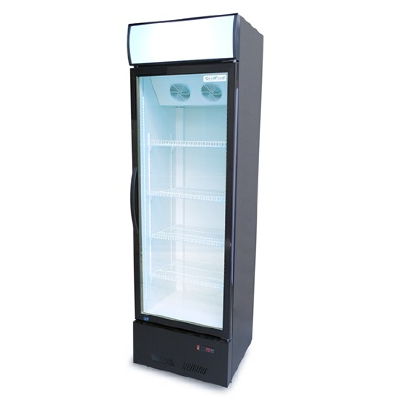 Шкаф холодильный для напитков GoodFood BC360BW2LED черный-белый