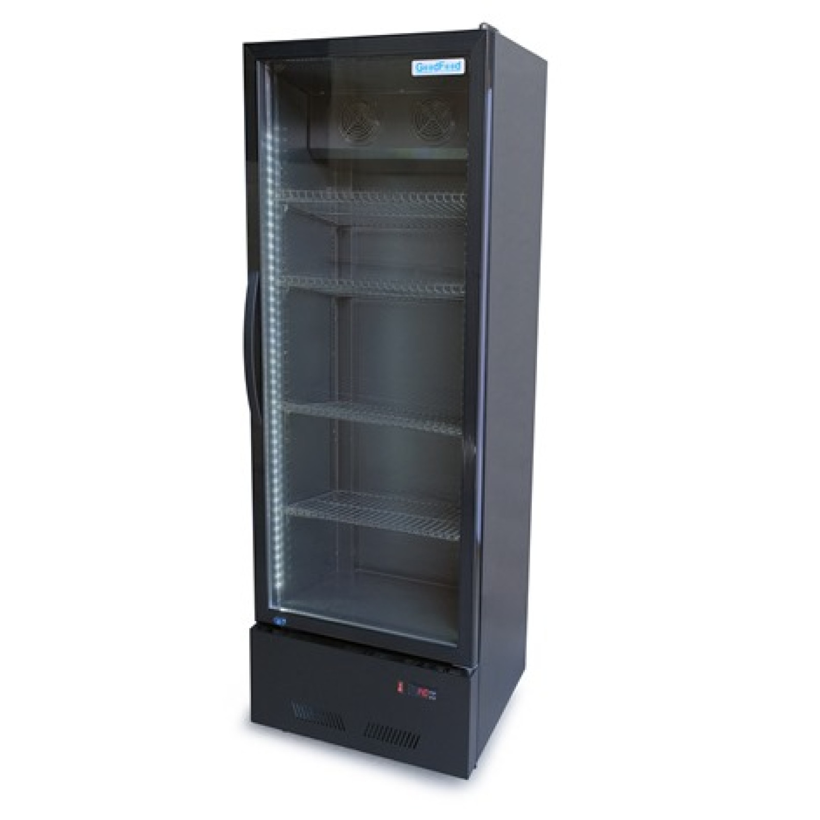 Шафа холодильна для напоїв GoodFood BC360NBB2LED чорна
