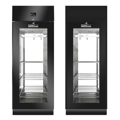 Шкаф холодильный Meatico AC9608 STG GREEN MEAT 700 BLACK PANORAMA