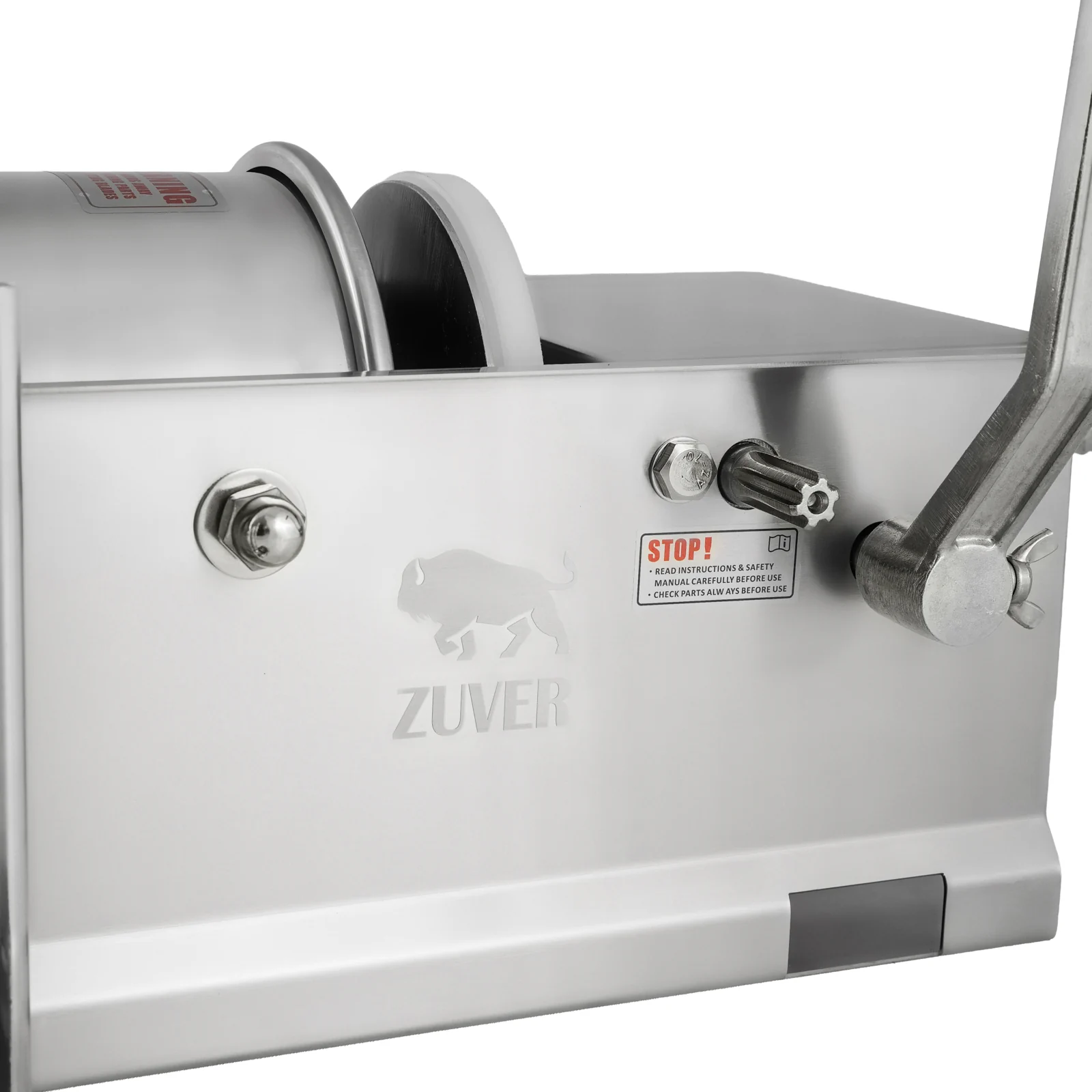 Шприц ковбасний ZUVER Stuffer Horizontal 5 (SH-5) корпус нержавіюча сталь S/S201 (преміальна марка), міцні шестерні, 2 швидкості, 5 насадок, 2 ущільнювальні кільця - 3