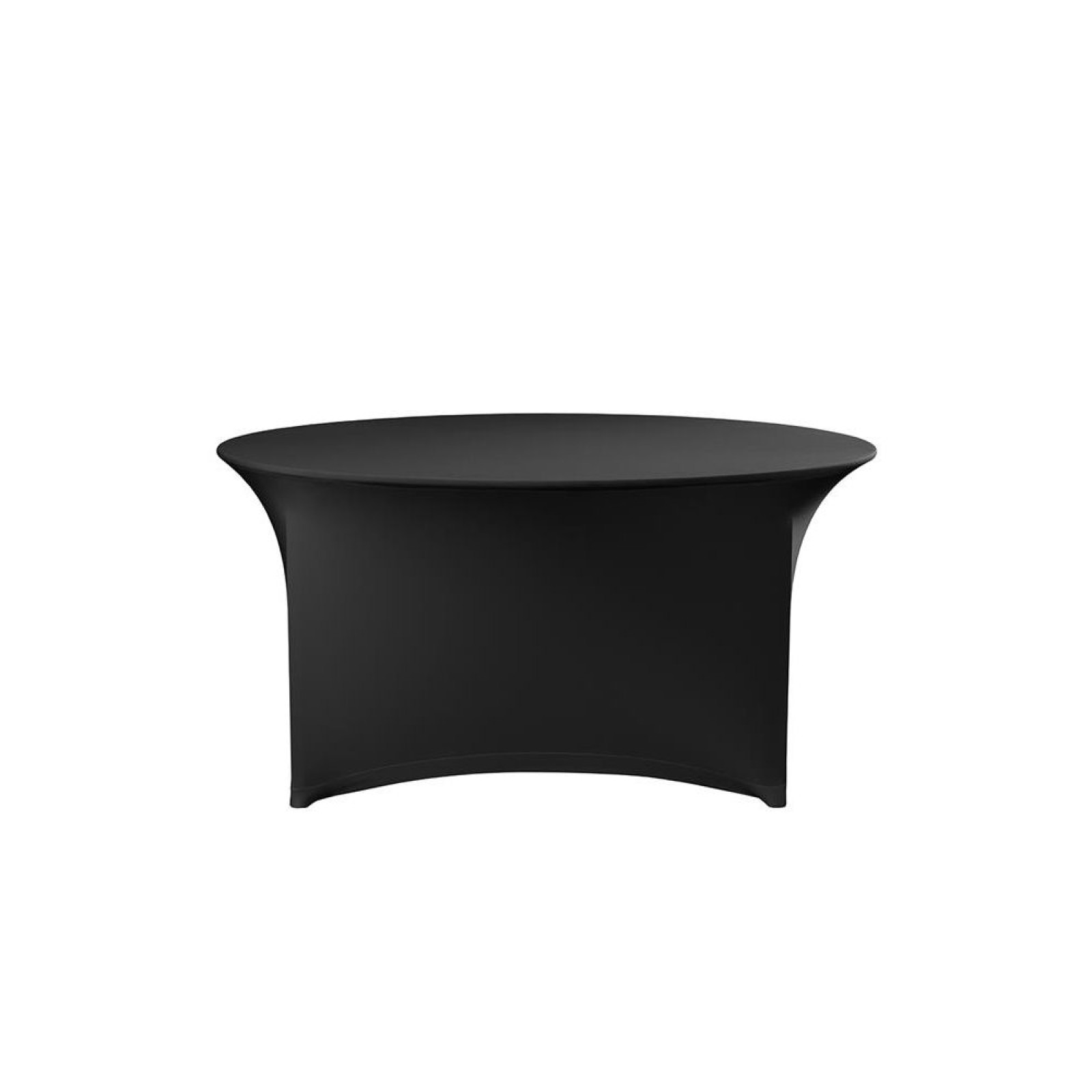 Скатертина кругла Symposium - ø1800x760 - чорна 814468 Hendi Plain Jersey 160 g/m2 90% micro polyester / 10% elastan