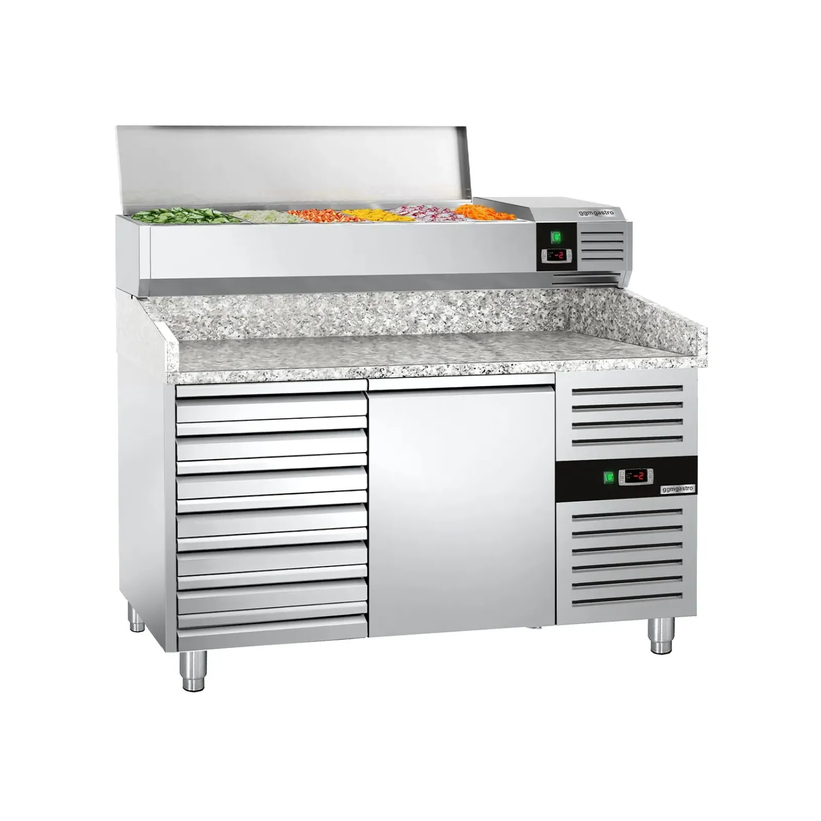 Стол холодильный для пиццы PREMIUM GGM-Gastro POS158SND#AGG154END