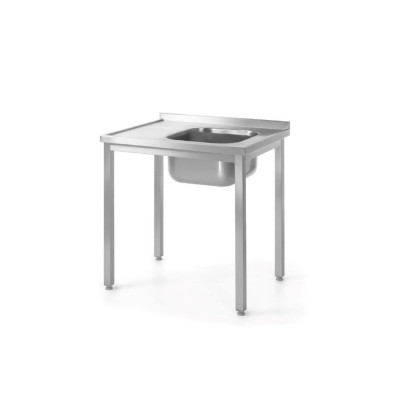 Стіл з мийкою на болтах - для настінного монтажу 600x700x(H)850 mm 812877 Hendi