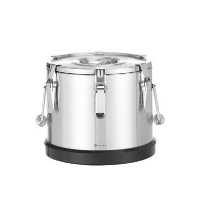 Термос Hendi 707470 Kitchen Line із нержавіючої сталі для транспортування харчових продуктів - 10л