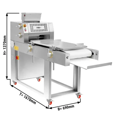 Тестораскаточная машина - подходит для пиццы и хлеба GGM Gastro BPTRMP1200
