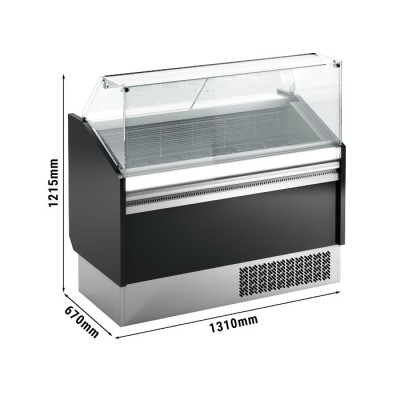 Витрина для мороженого 1,31 x 0,67 м - черная GGM Gastro ESTI12S-S