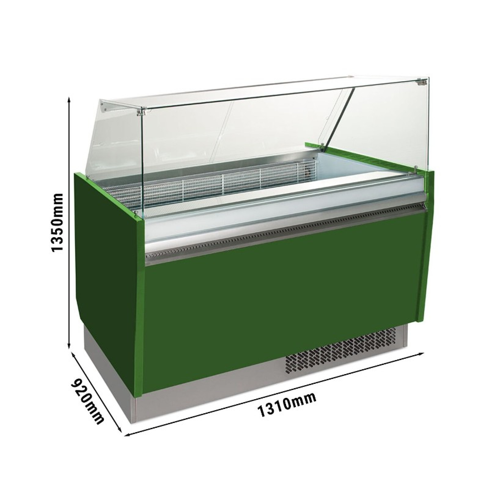 Вітрина для морозива 1,31 x 0,92 м - зелена GGM Gastro ESTI12G