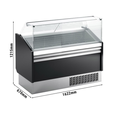 Витрина для мороженого 1,622 x 0,67 м - черный GGM Gastro ESTI15S-S