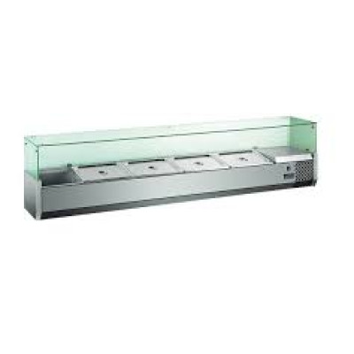Витрина холодильная Hendi 232903 (прямое стекло 5xGN 1/4)