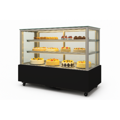 Холодильная витрина HURAKAN HKN-LPD210S BLACK (1,2 м, квадратная)