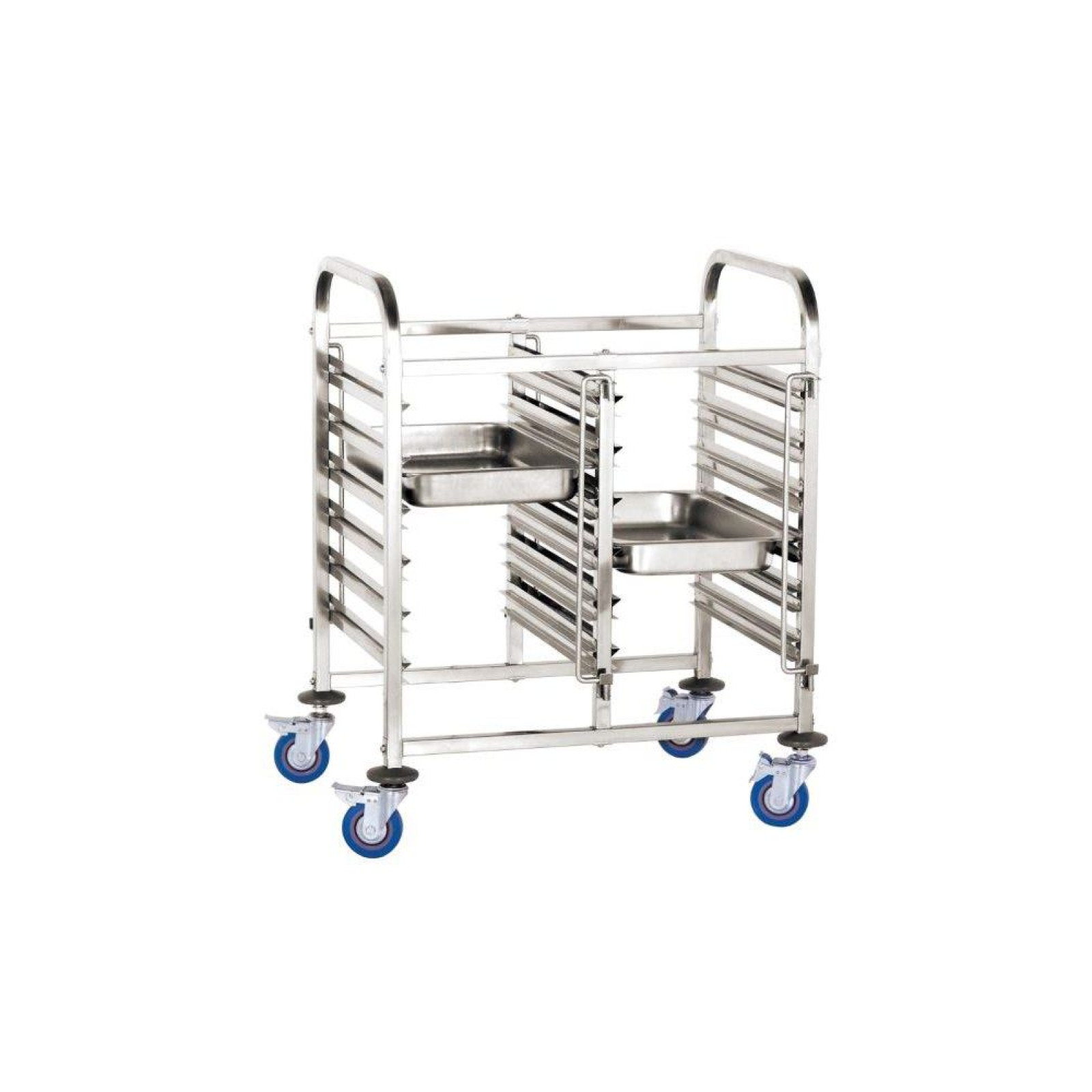 Візок для лотків - подвійний 12 x GN 1/1 810569 Hendi Stainless steel