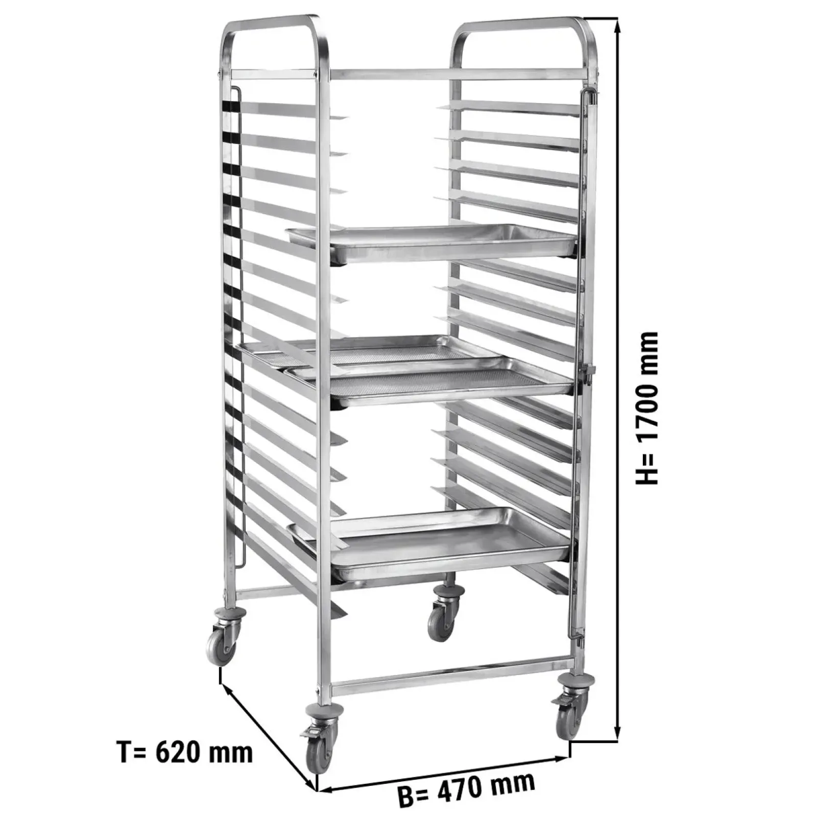 Візок для підносів 15x EN 60x40 GGM Gastro TWH1564N