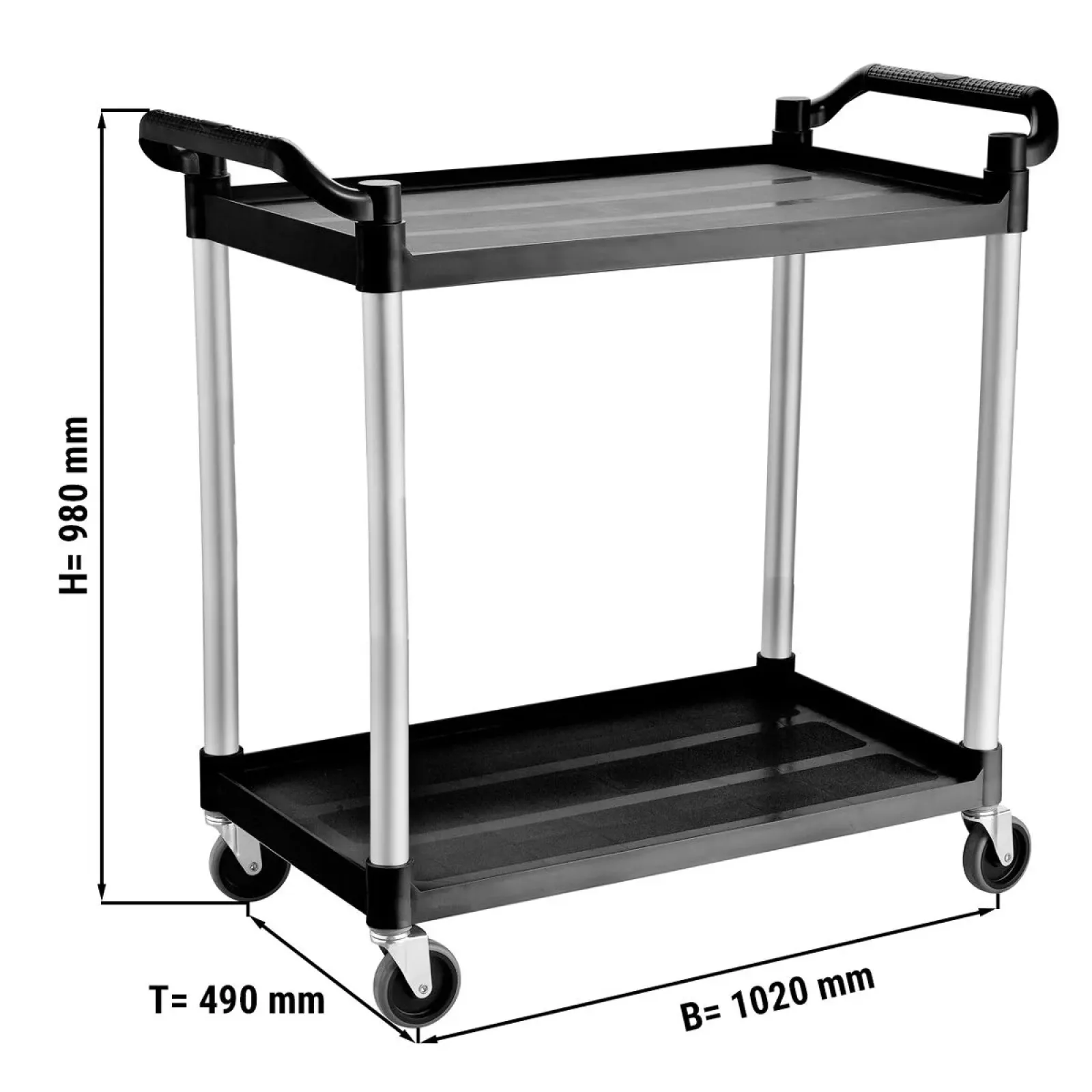Тележка сервировочная 1,02 m GGM Gastro SWKH12