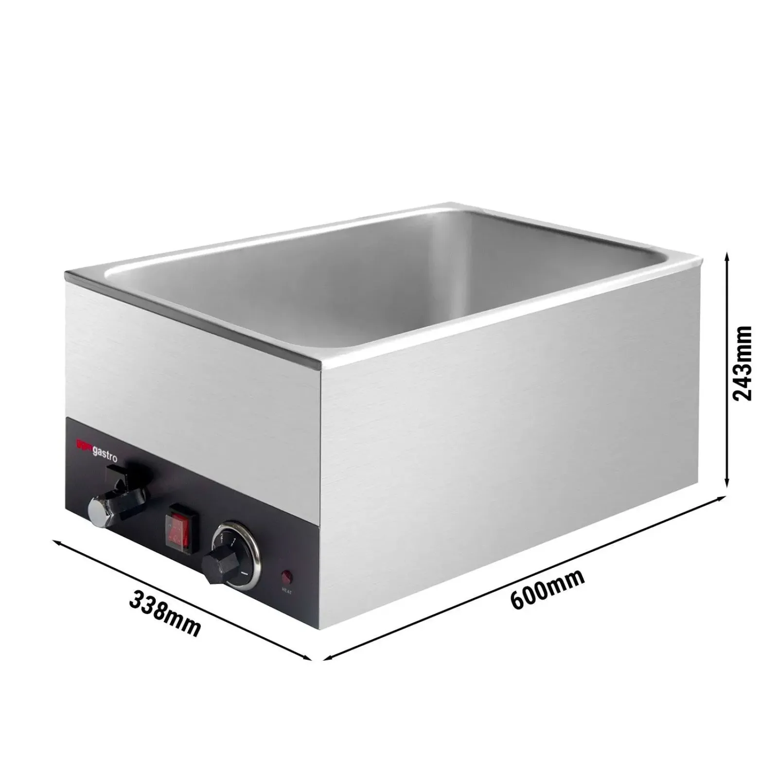 Водяная баня электрическая со сливным краном - 150 мм GGM Gastro BMH230