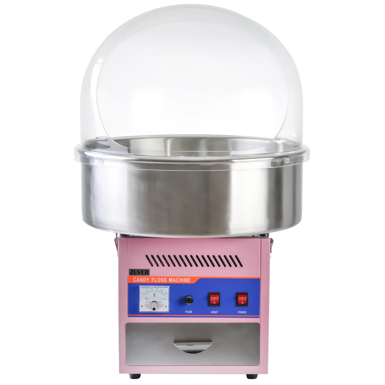 Аппарат для сахарной ваты ZUVER CandyMax Budget с куполом (Германия) 980W обороты ремнем - 3