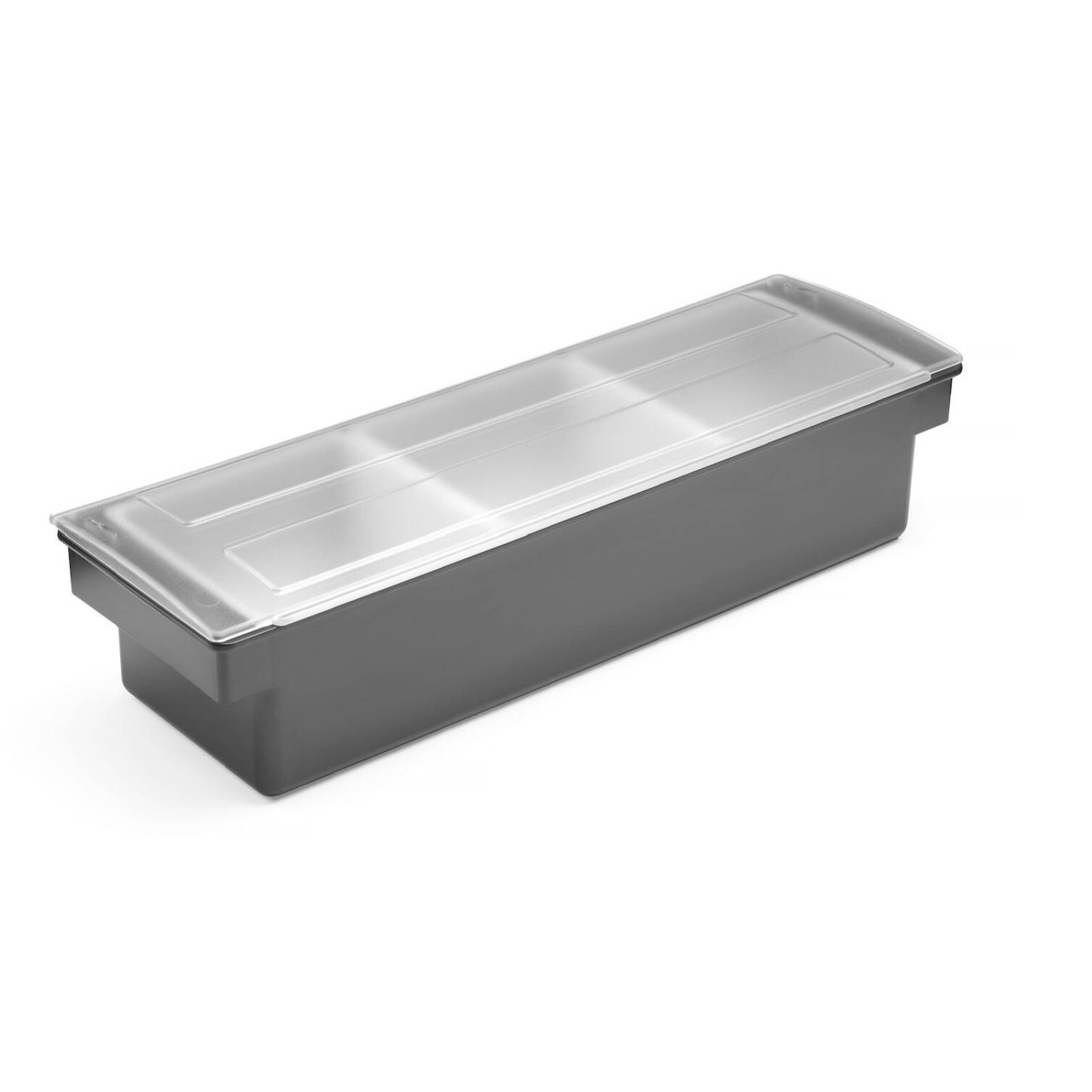 Бокс для інгредієнтів – 3 контейнери, Bar up, Чорний, 480x150x(H)100mm 552018 Hendi ABS (Acrylonitril-butadieen-styrene);HIPS (High Impact Polystyrene);PP (Polypropylene);PS (Polystyrene) - 1