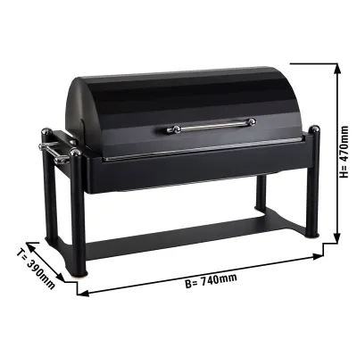 Чафиндиш - GN 1/1 - с крышкой Roll-top GGM Gastro CDDG11