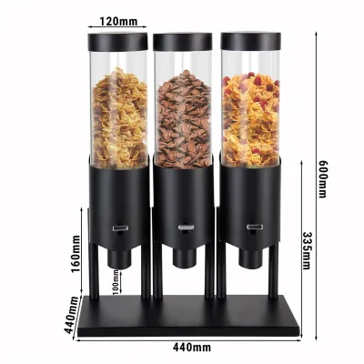 Диспенсер для мюсли - тройной Ø 12 cm GGM Gastro MUSPDRG3