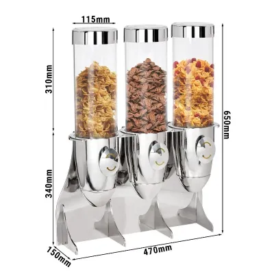 Диспенсер для мюсли - тройной GGM Gastro MSPG3C