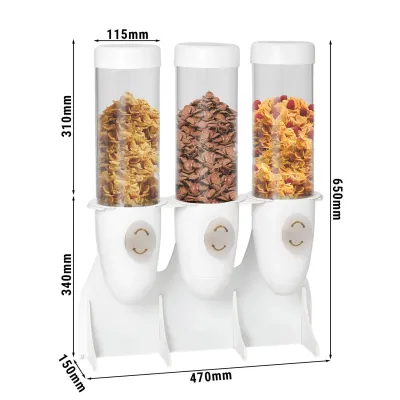 Диспенсер для мюсли - тройной GGM Gastro MSPG3W