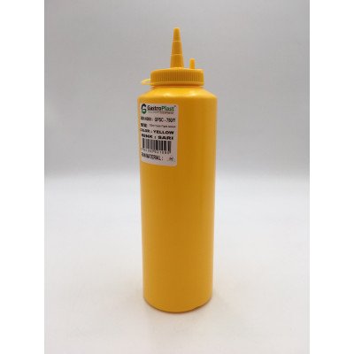 Диспенсер для соусів 750 мл. (жовтий) GPSC--00750Y Gastro Plast PE Жовтий, з ковпачком