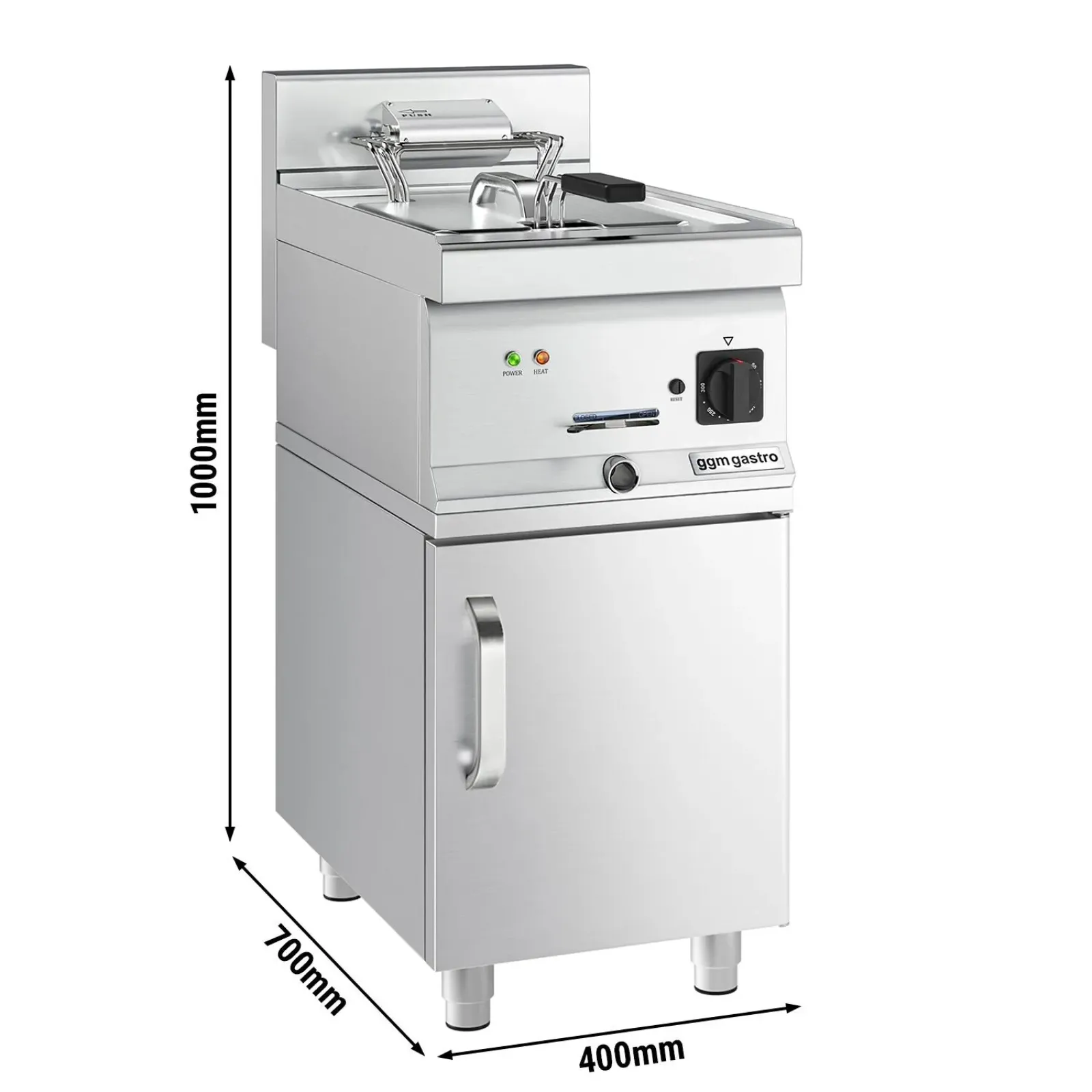 Електрична фритюрниця з підставкою GGM Gastro EFK400-END#UBK400-E - 3