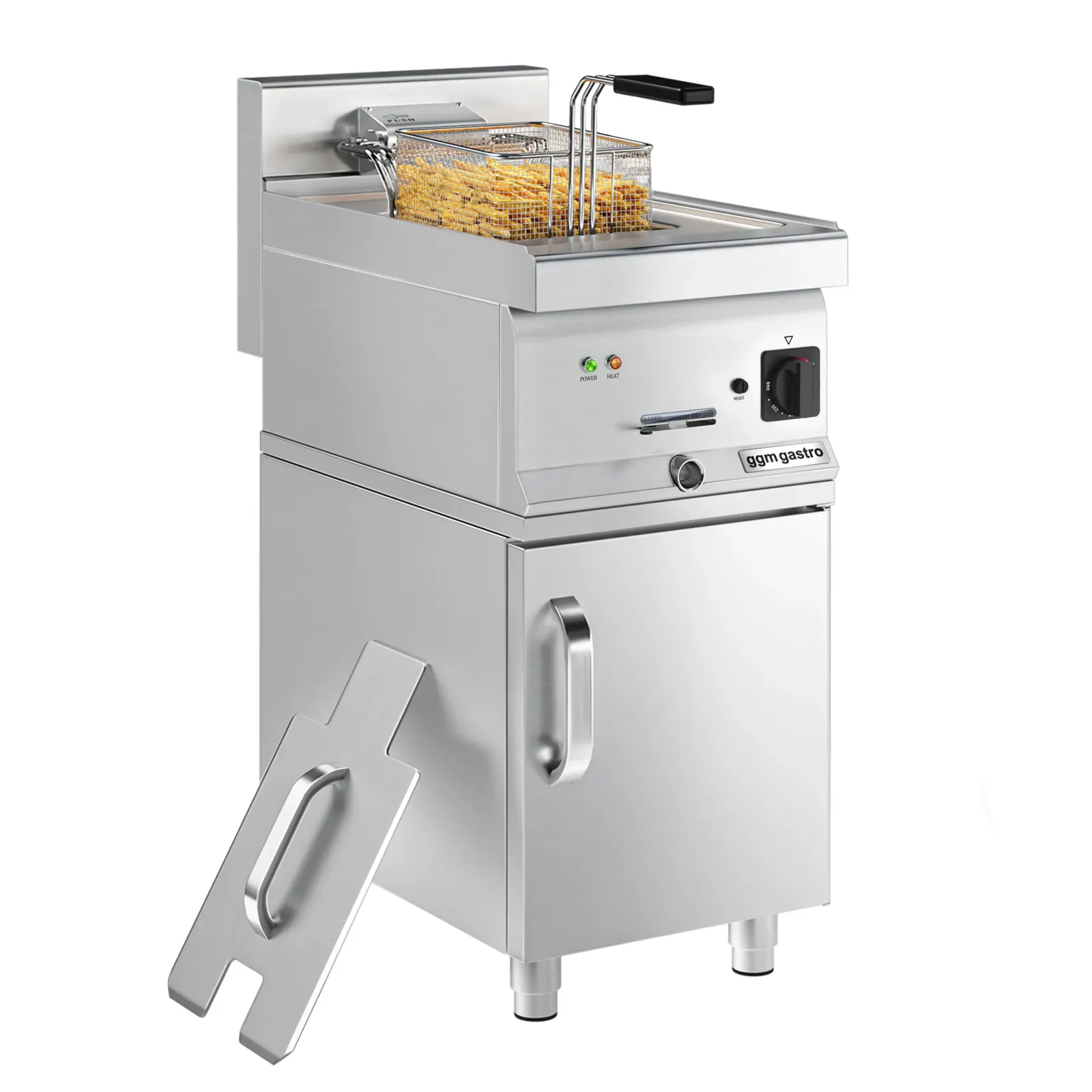 Електрична фритюрниця з підставкою GGM Gastro EFK400-END#UBK400-E
