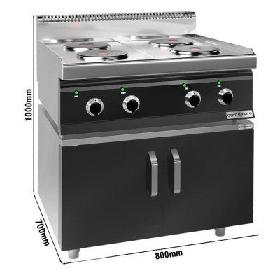 Электрическая плита с 4 конфорками GGM Gastro EHK873E#GK866T