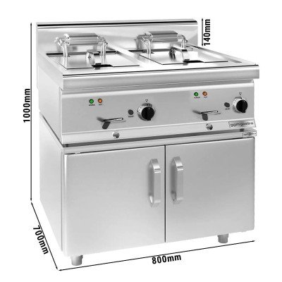 Фритюрница электрическая с подставкой GGM Gastro EFK800-EN#UBK800-E