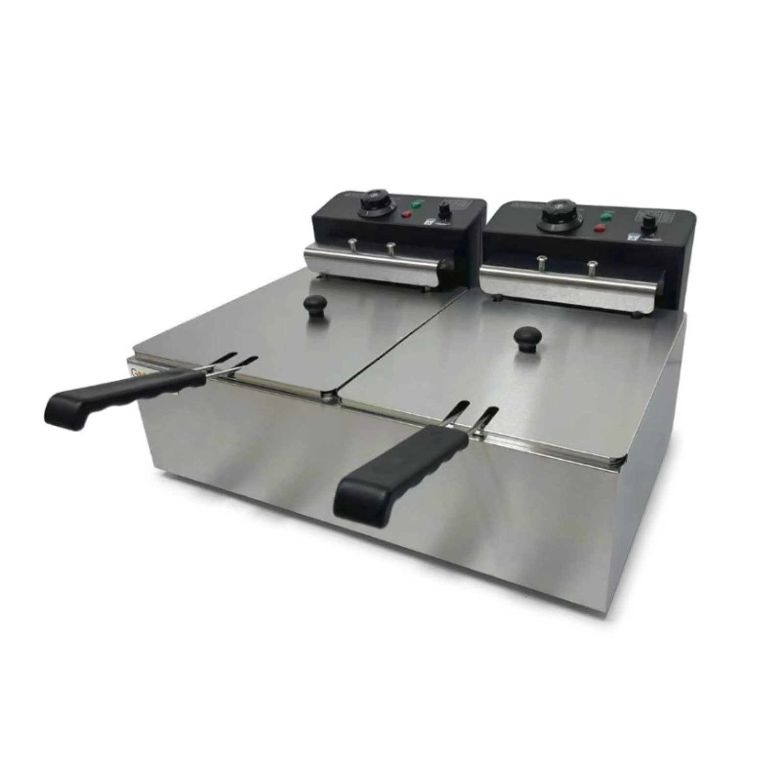 Фритюрница двойная электрическая профессиональная GoodFood  EF66 BLACK