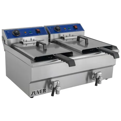 Фритюрница профессиональная двухпостовая ZUVER 2X16 Texas 8000W