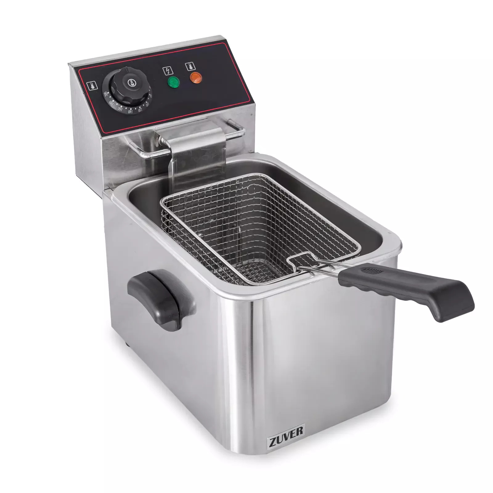 Фритюрниця професійна електрична ZUVER Bavaria 1X4 Handle з ручками у корпусі 2000W з захистом від перегріву - 1