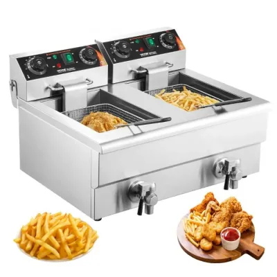Фритюрница VEVOR 12Lx2 1500W + 1500W