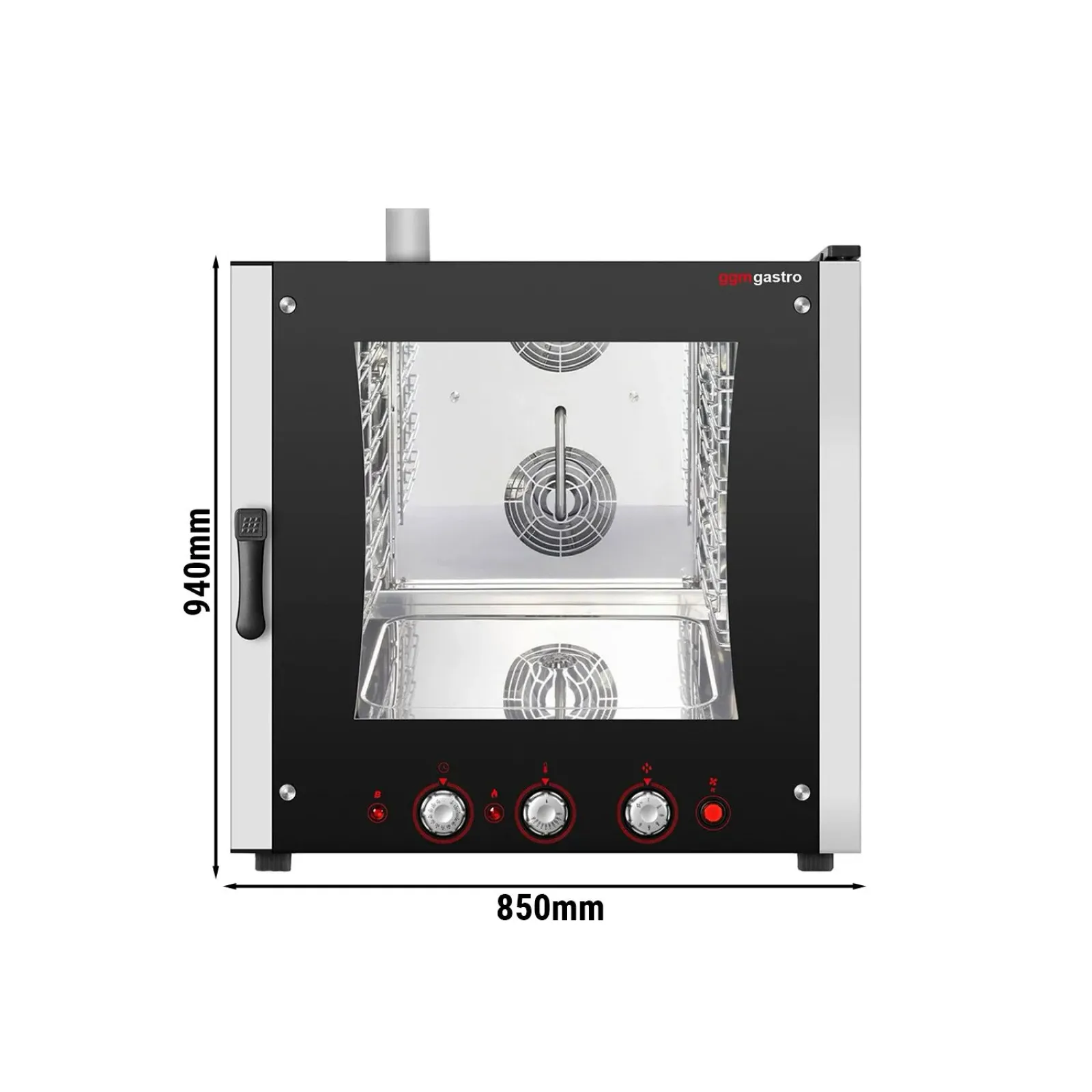 Газова конвекційна піч 6 x GN 1/1 та EN 40 x 60 см GGM Gastro HGB611-46