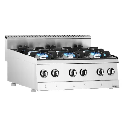 Газова плита - 36 кВт - 6 високопродуктивних конфорок GGM GASTRO GHK9636HP