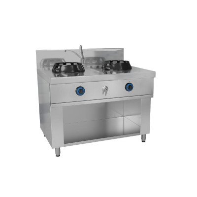 Газова плита Вок - з 2 конфорками - 28 кВт GGM Gastro GWHN1078