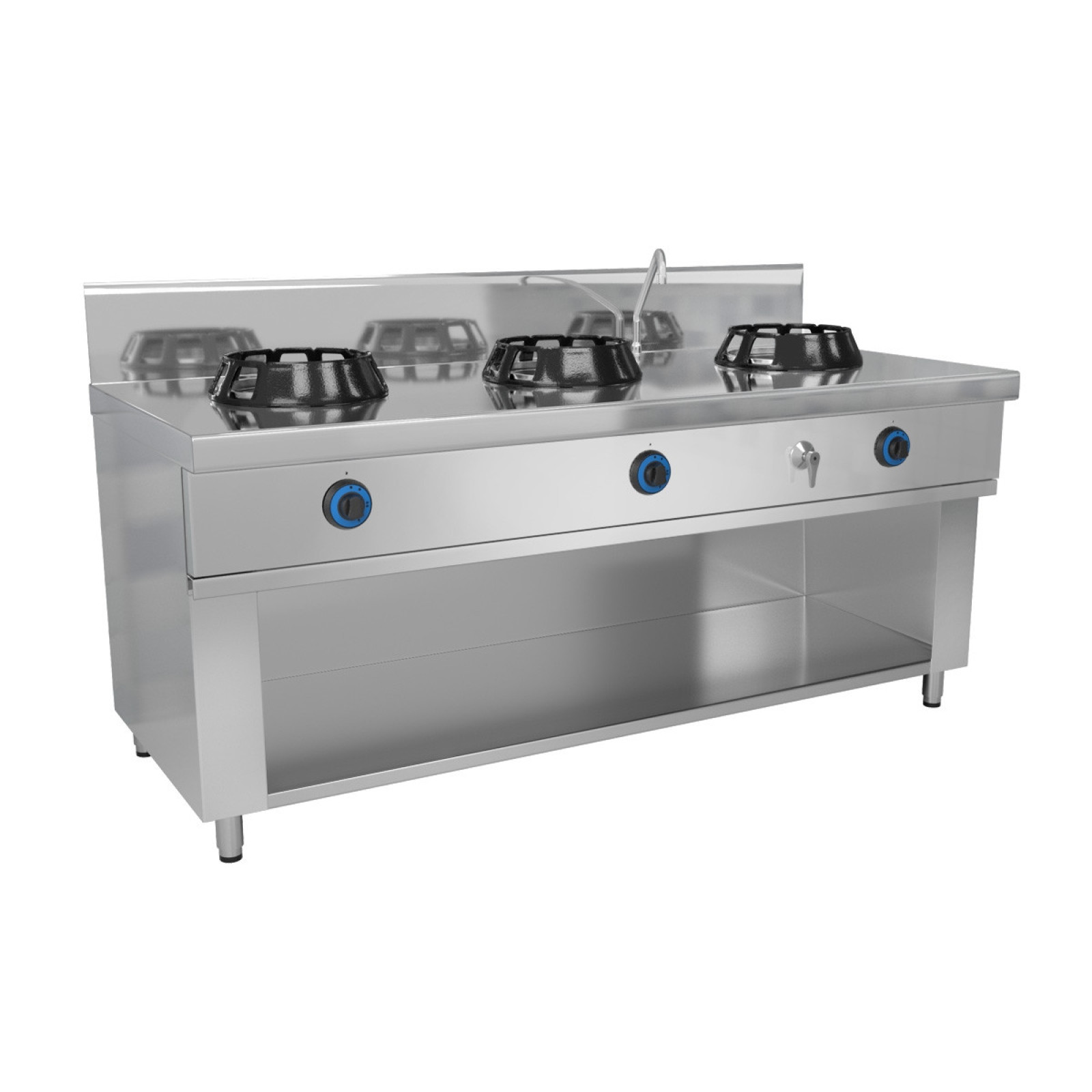 Газова плита Вок - з 3 конфорками - 42 кВт GGM Gastro GWHN1578