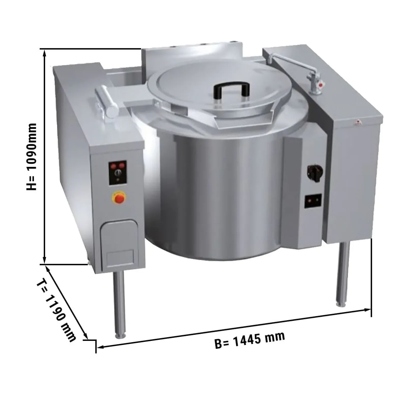 Газовий перекидний варильний котел GGM-Gastro GKB1411I150 - 2