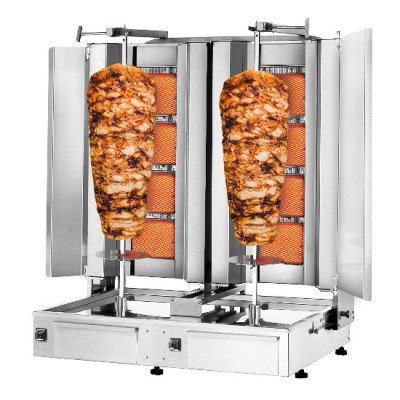 Гриль для кебабу з 4+4 пальниками макс. 120 кг GGM Gastro DUK4+4-SB-N