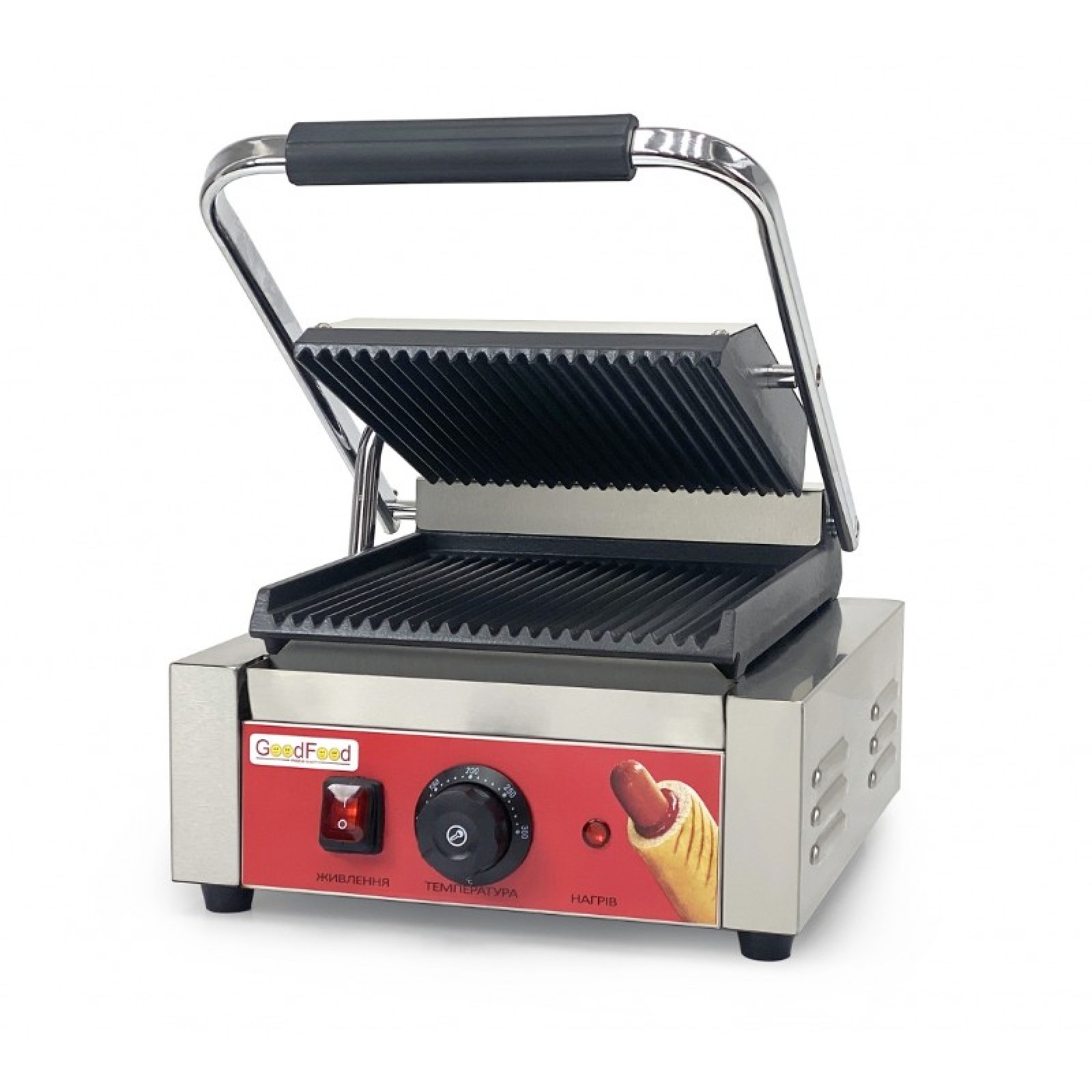 Гриль контактный GoodFood ECG10 Panini RED NEW с пружиной