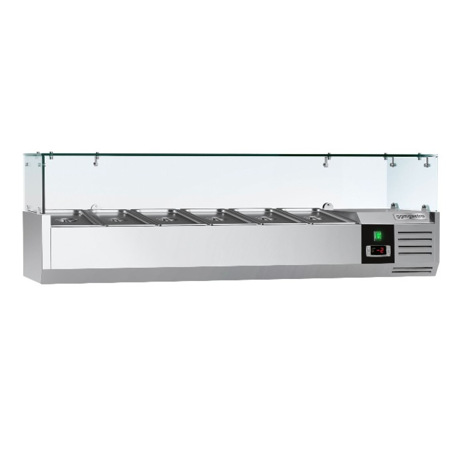 Холодильная витрина 1400x335мм - 6x GN 1/4 PREMIUM GGM Gastro AGG143ND