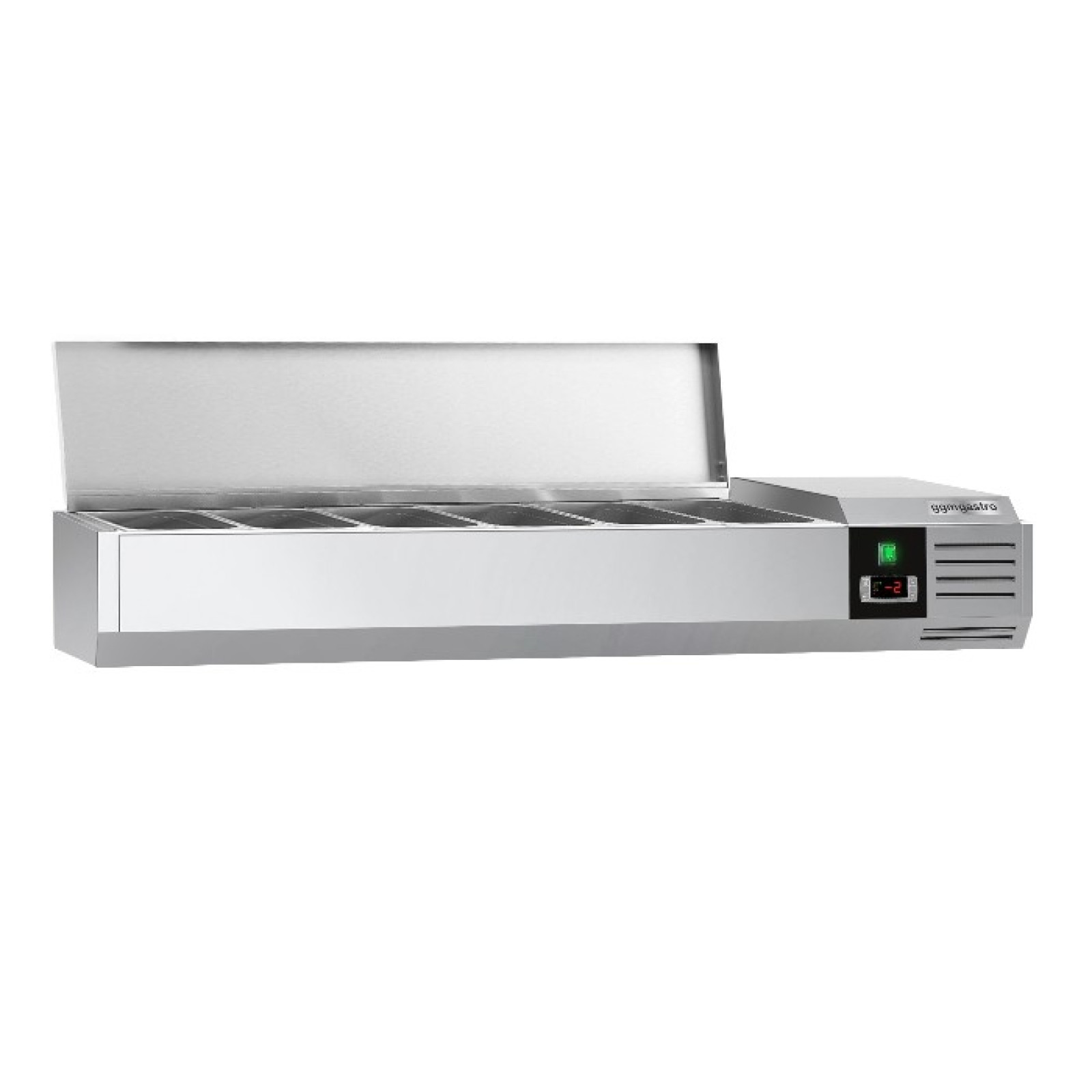 Холодильная витрина 1400x395мм - 6x GN 1/3 PREMIUM GGM Gastro AGG144END